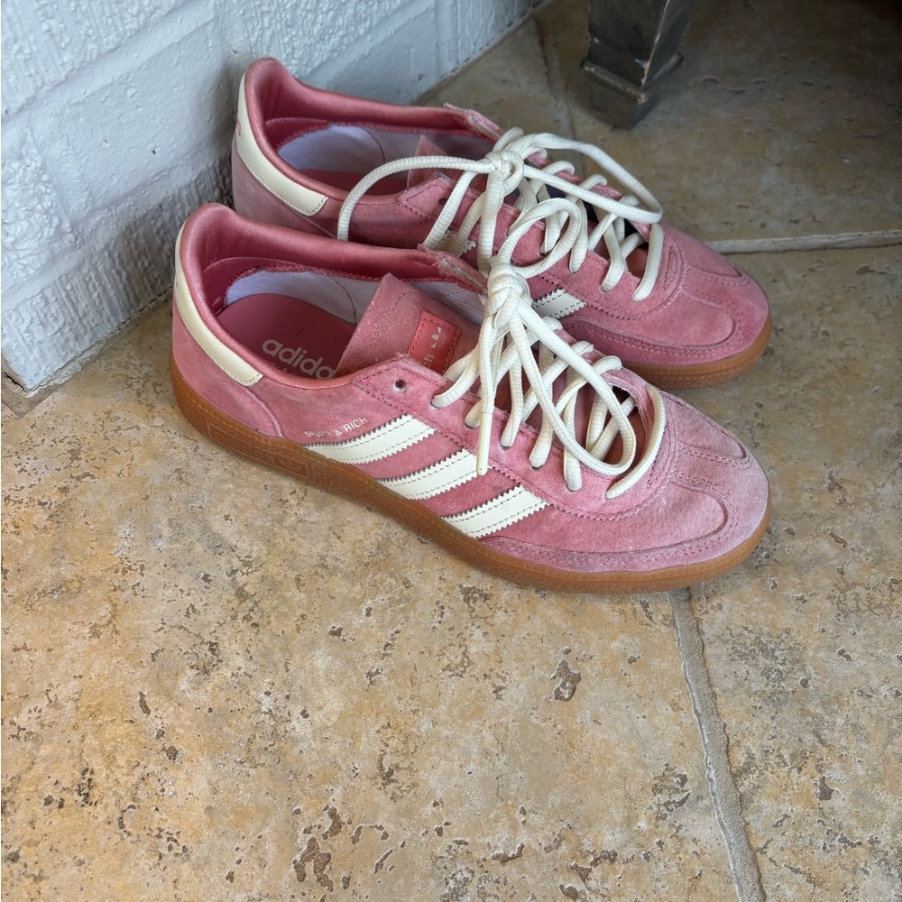 Sporty & Rich Pink and White Sneakers
